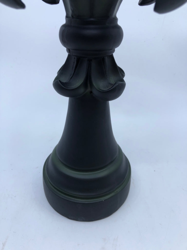 BLACK W GREEN ACCENTS FLEUR DE LIS.