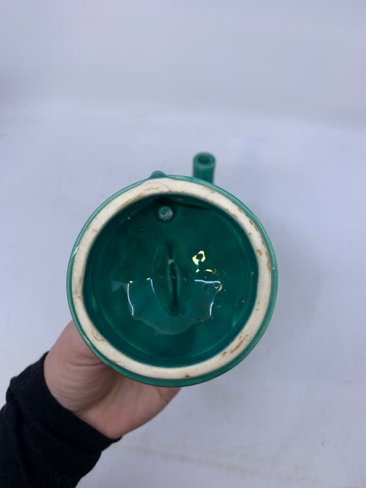 VTG POTTERY GREEN TURQUOISE.