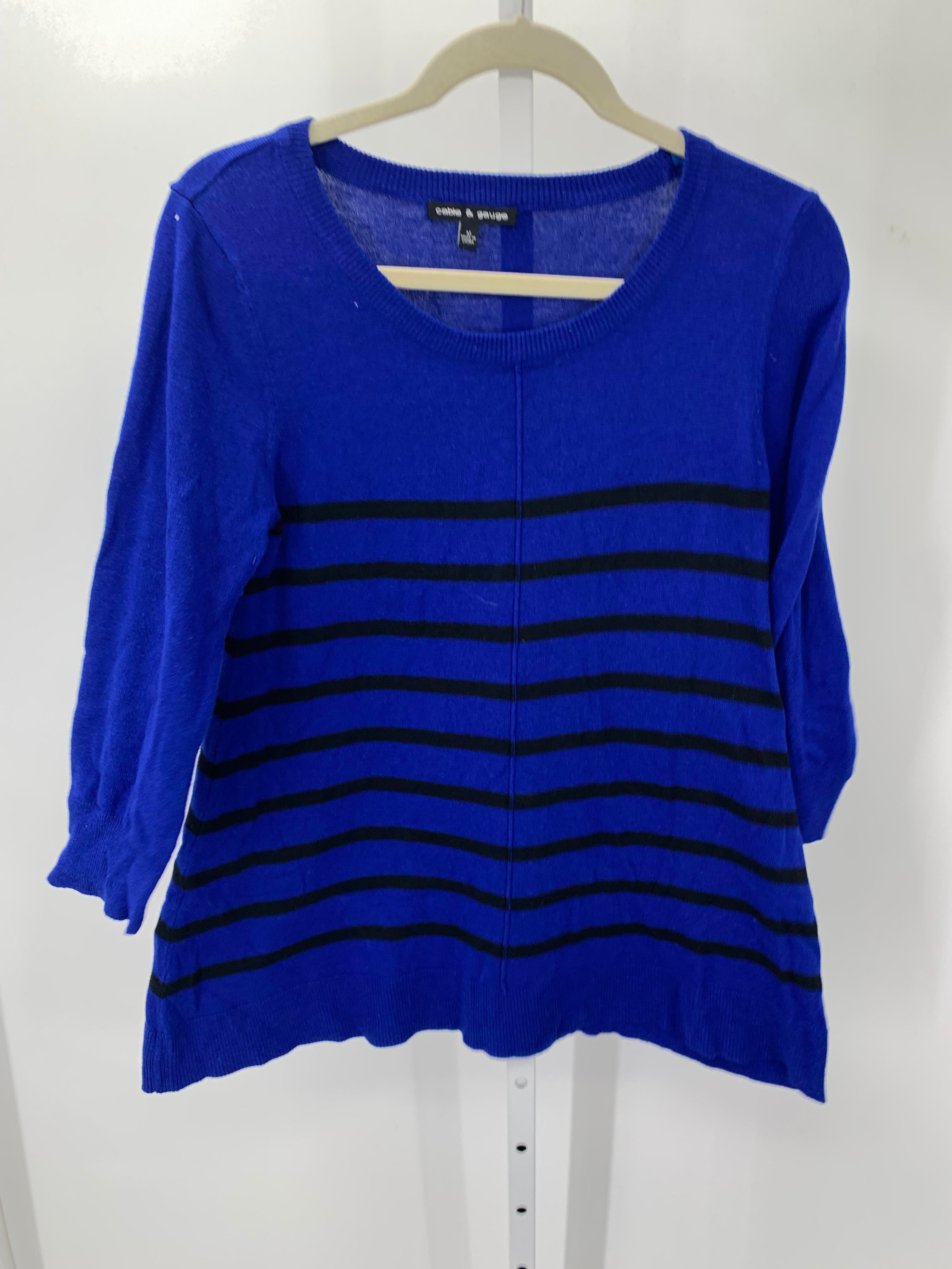 Cable & Gauge Size Medium Misses Long Slv Sweater