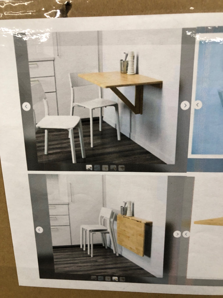 NIB NORBO FOLDING WALL TABLE SOLID BIRCH.