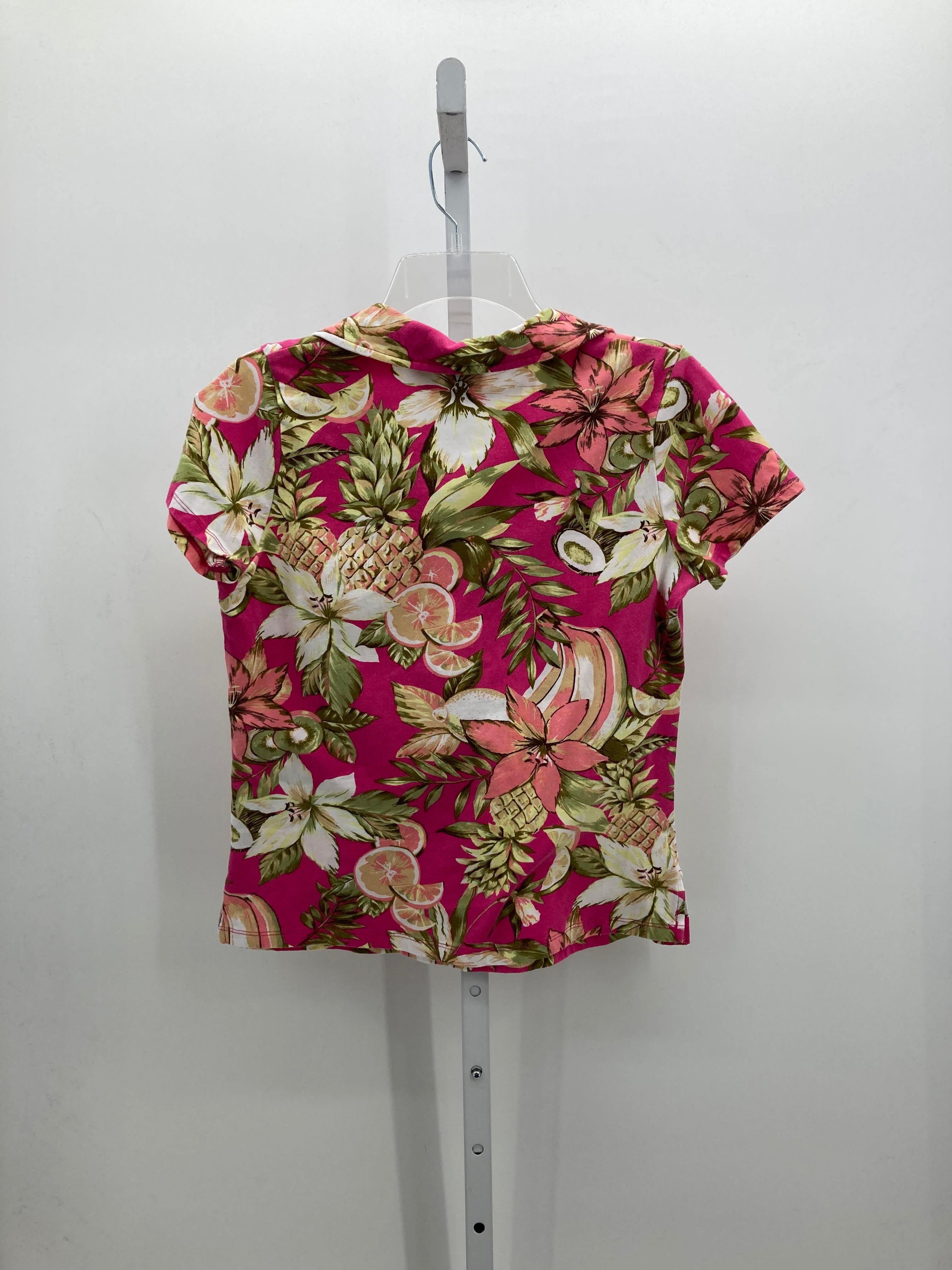 Caribbean Joe Size Medium Petite Petite Short Sleeve Shirt