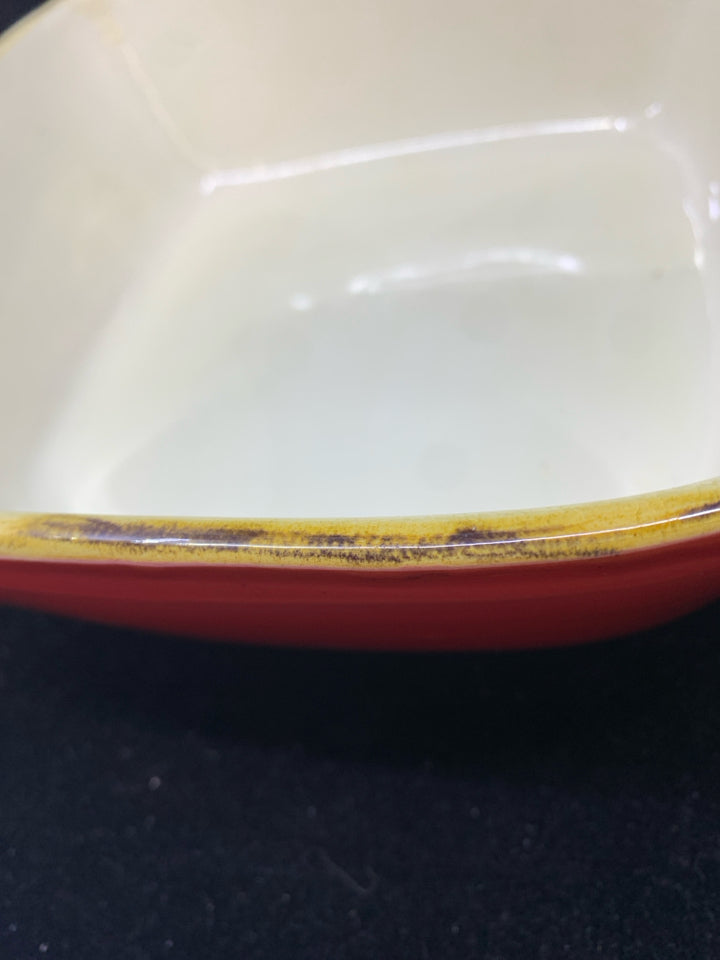RED CERAMIC BAKING DISH-PIER 1.