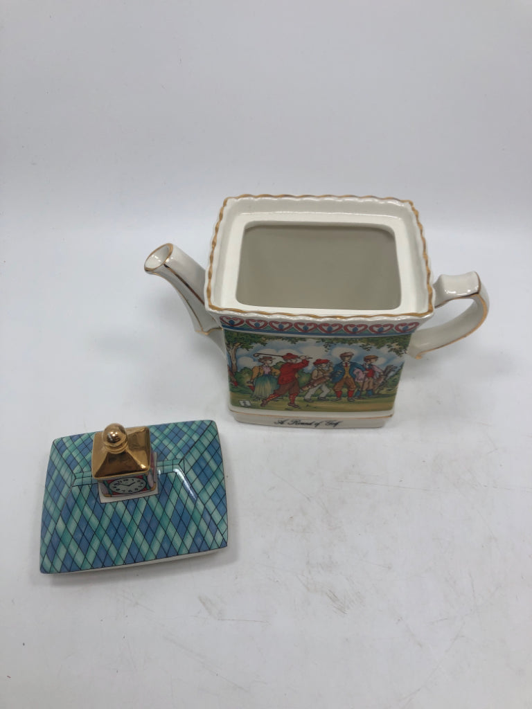 VTG 'A ROUND OF GOLF' TEAPOT.