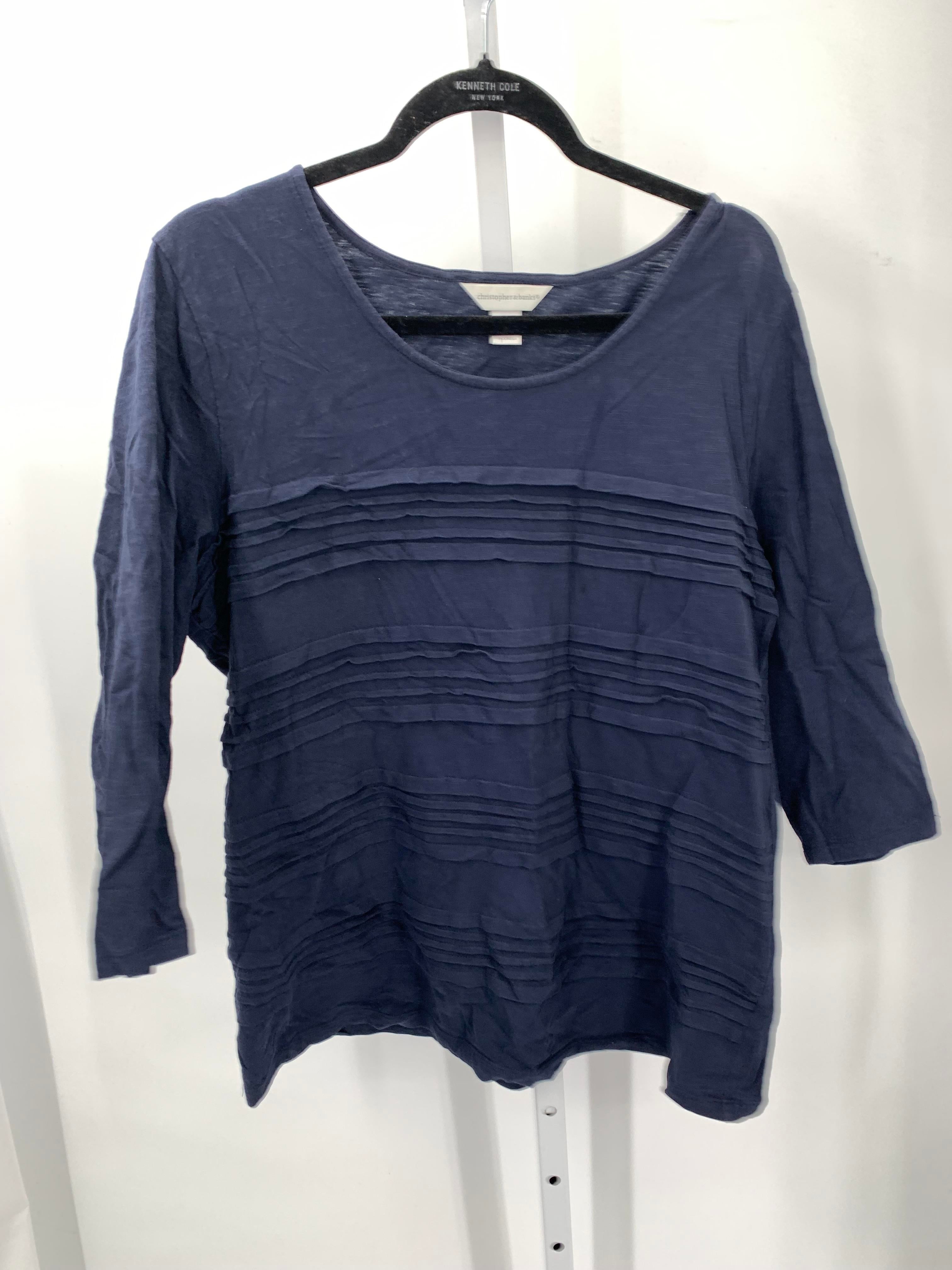 Christopher & Banks Size Extra Large Misses 3/4 Sleeve Shirt