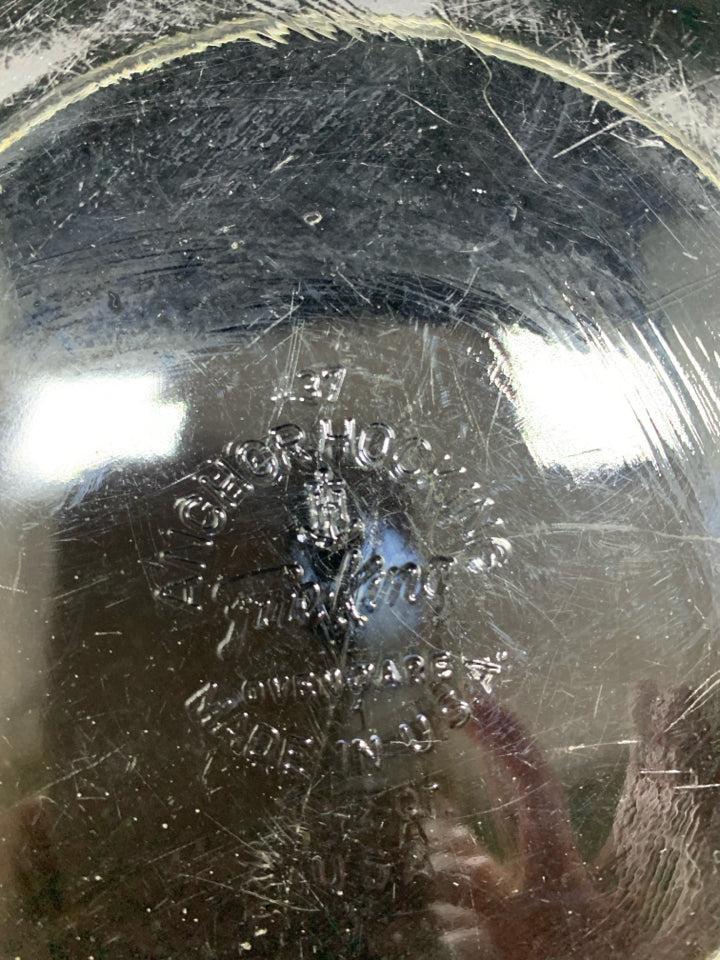 VTG ROUND GLASS BAKING DISH.