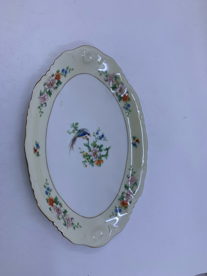 VTG OVAL SONGBIRD PLATTER -HEINRICH & CO SELB.