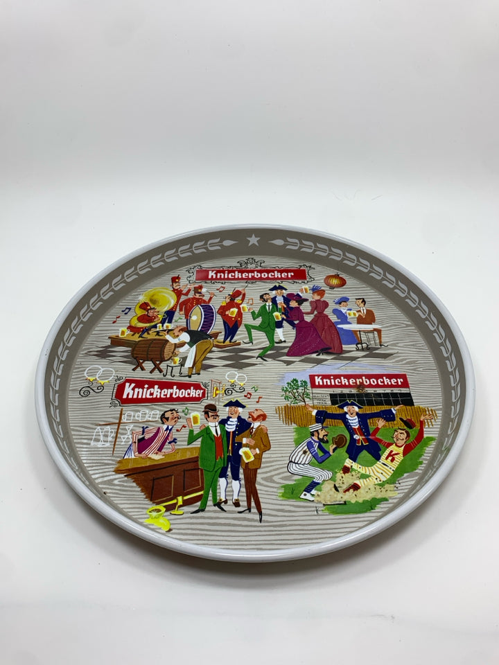 VTG KNICKERBOCKER BEER TIN TRAY.
