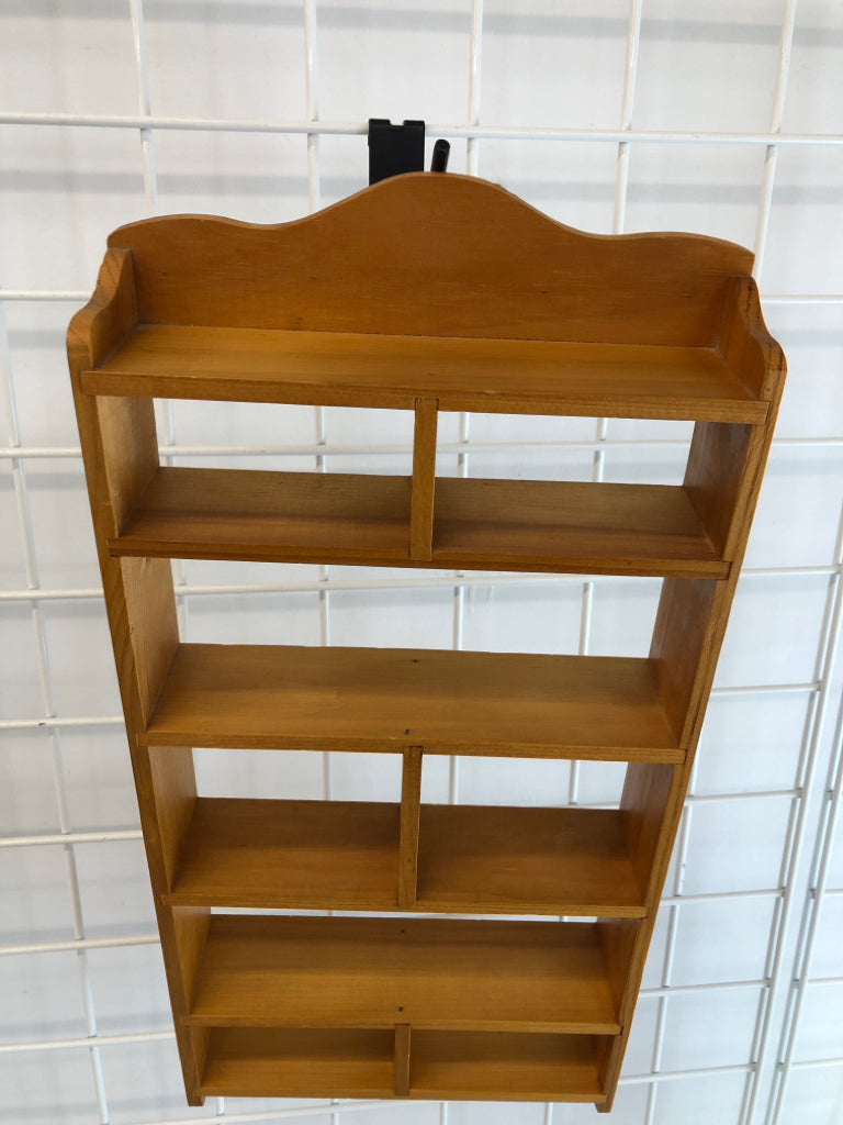 WOODEN WALL SHELF.