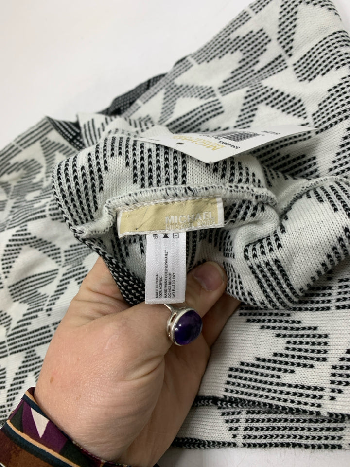 Michael Kors Black/White Monogram Reversible Infinity Scarf- NWT