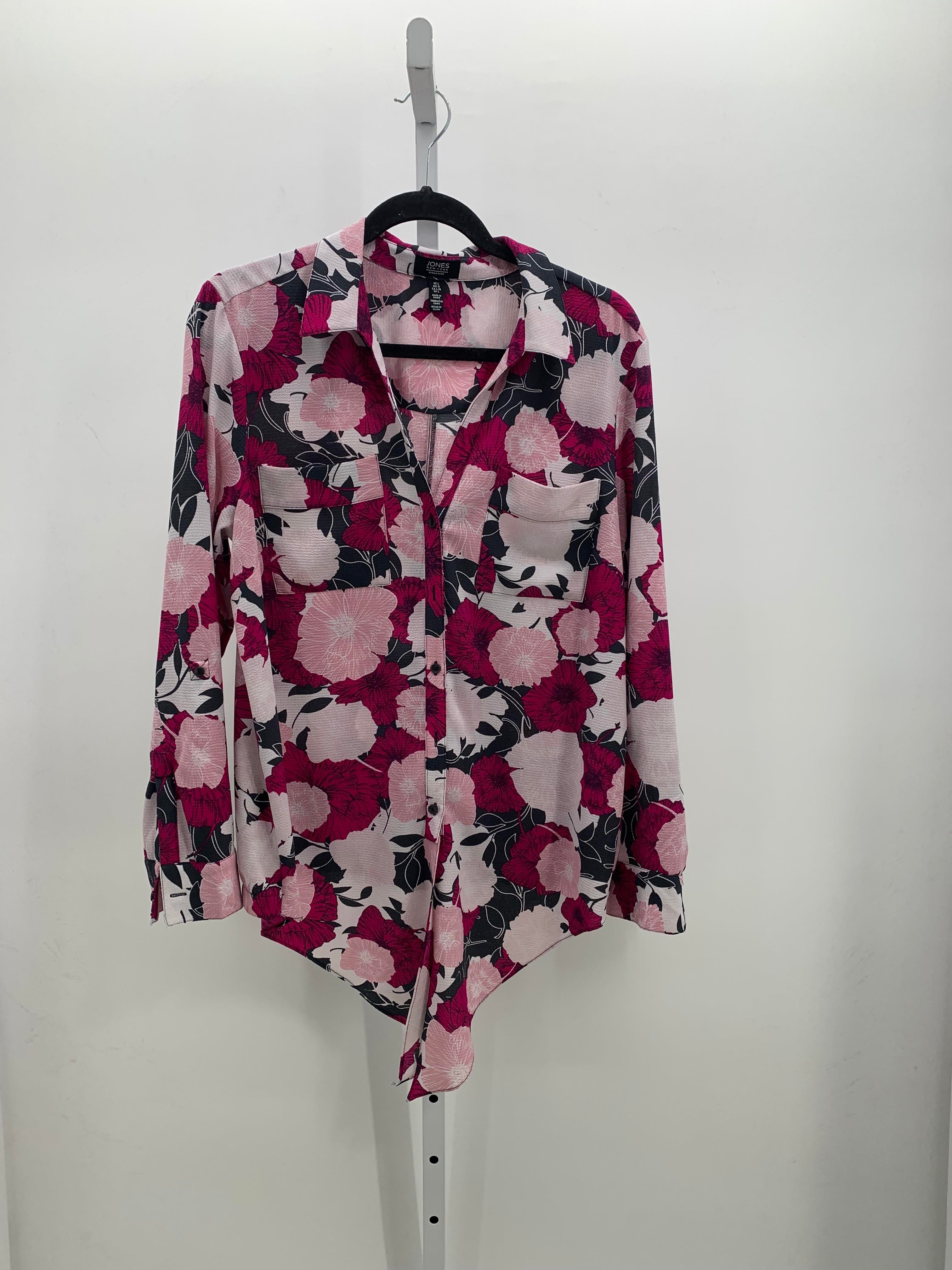Jones New York Size Large Misses Long Sleeve Shirt