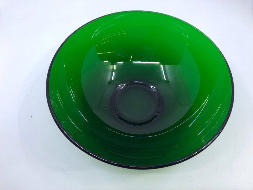 GREEN GLASS BOWL.