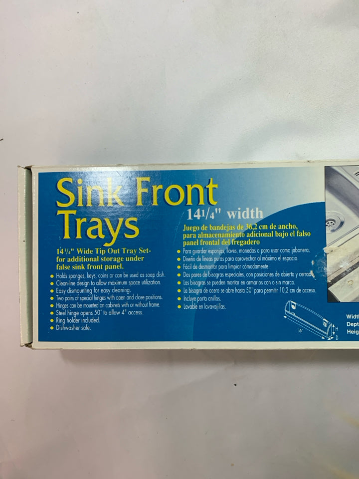 NIB SINK FRONT TRAYS.