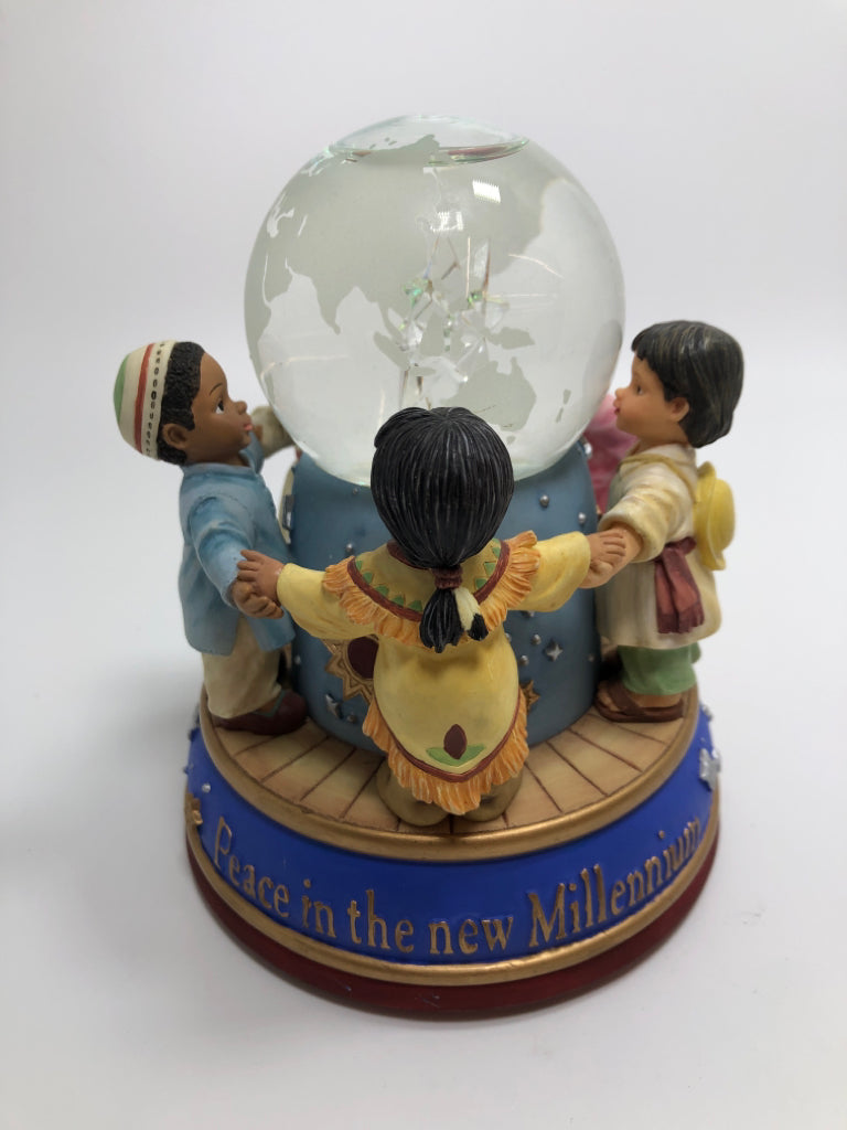 "PEACE IN THE NEW MILLENNIUM" MUSIC BOX/GLOBE.