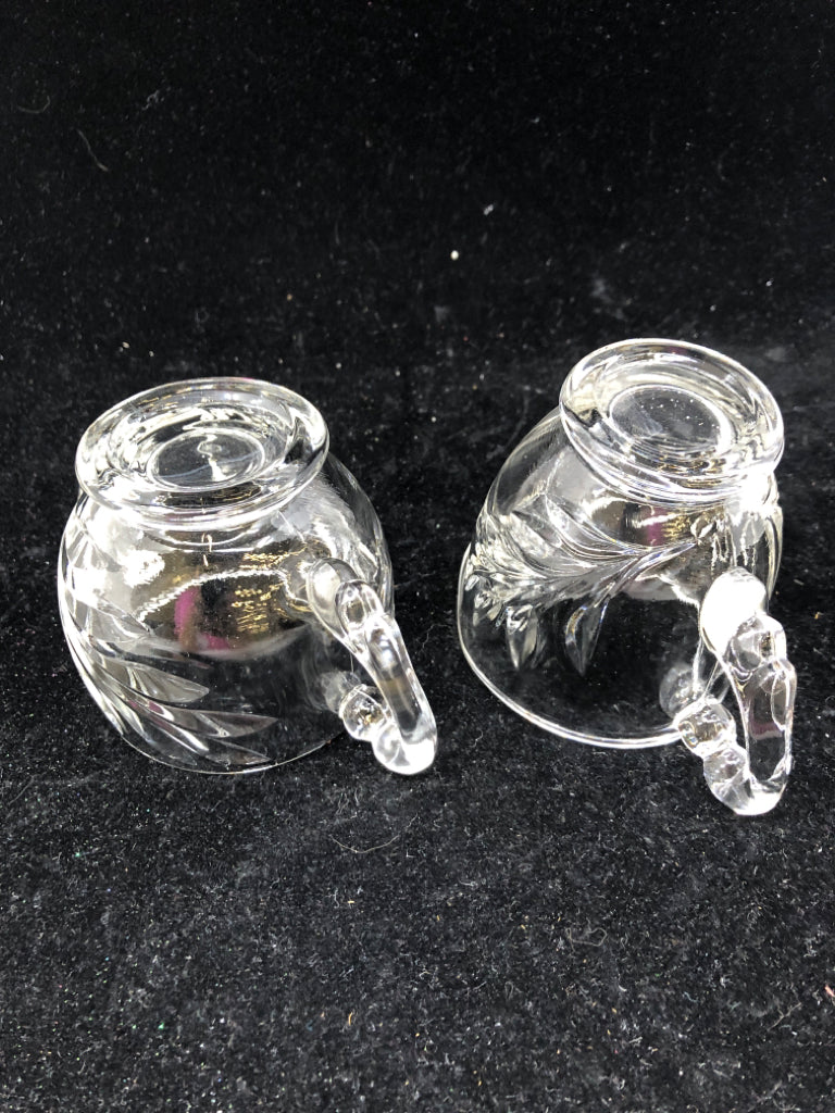 CUT GLASS CREAMER + SUGAR.