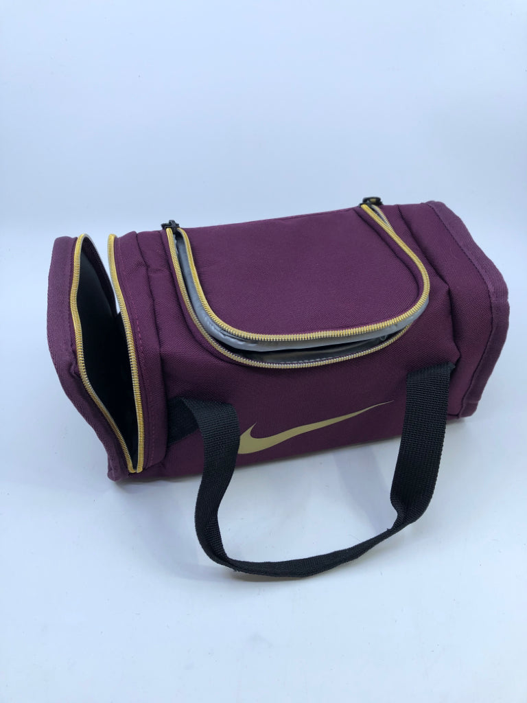 PLUM COLORED/GOLD NIKE LUNCH BOX.