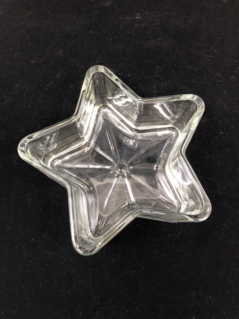 GLASS STAR DISH.