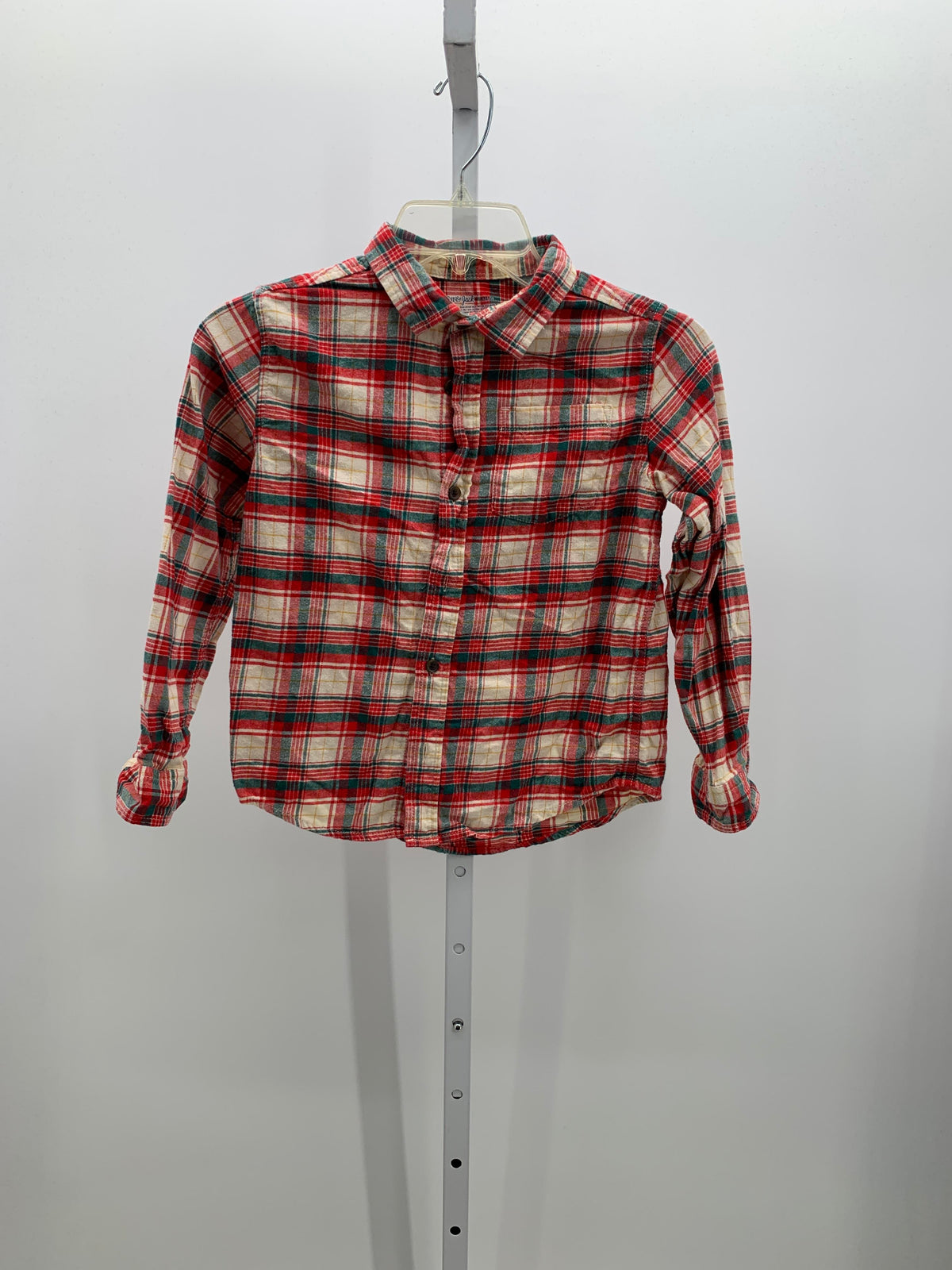 PLAID BTN DOWN