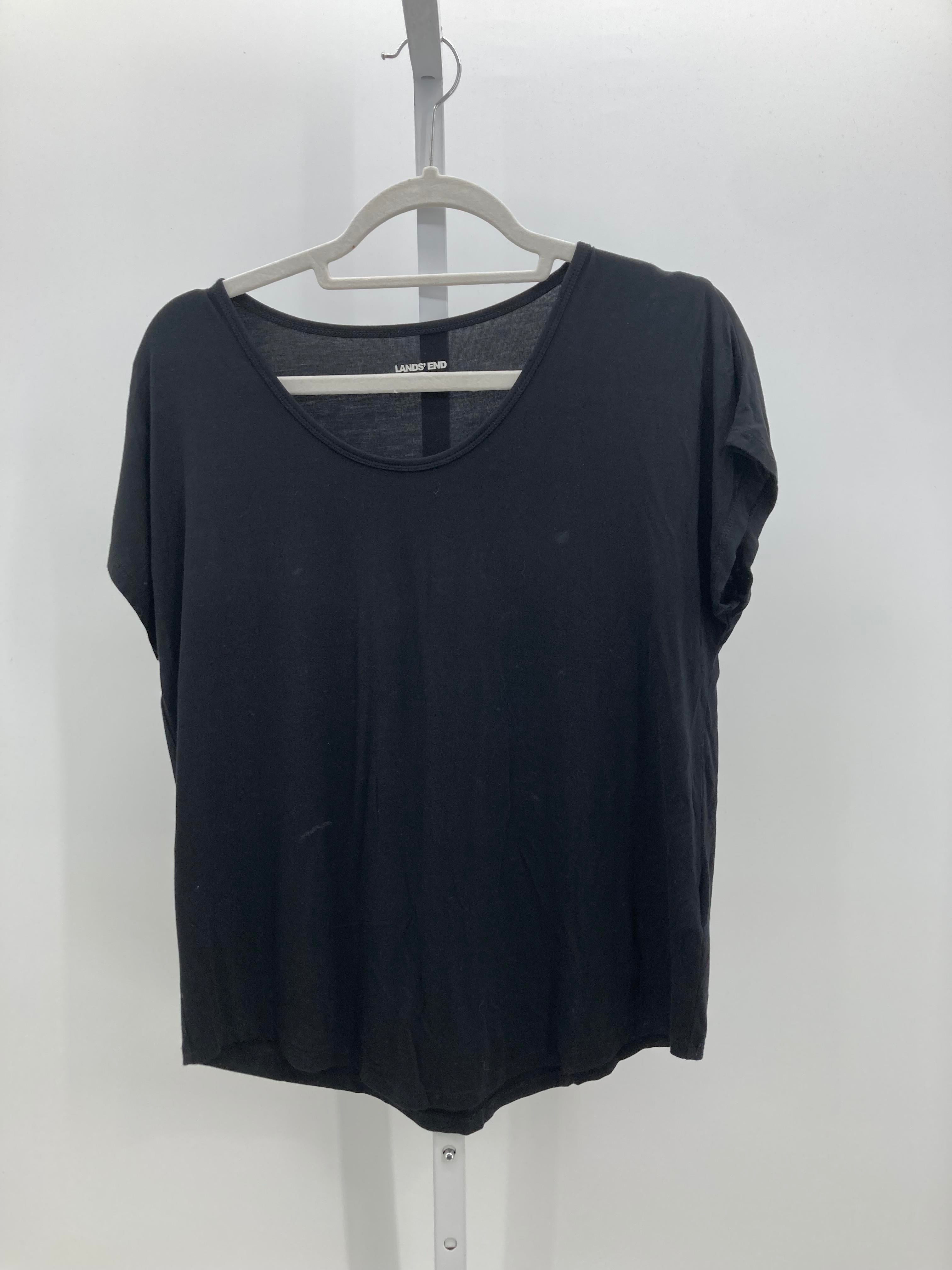 Lands End Size Medium Petite Petite Short Sleeve Shirt