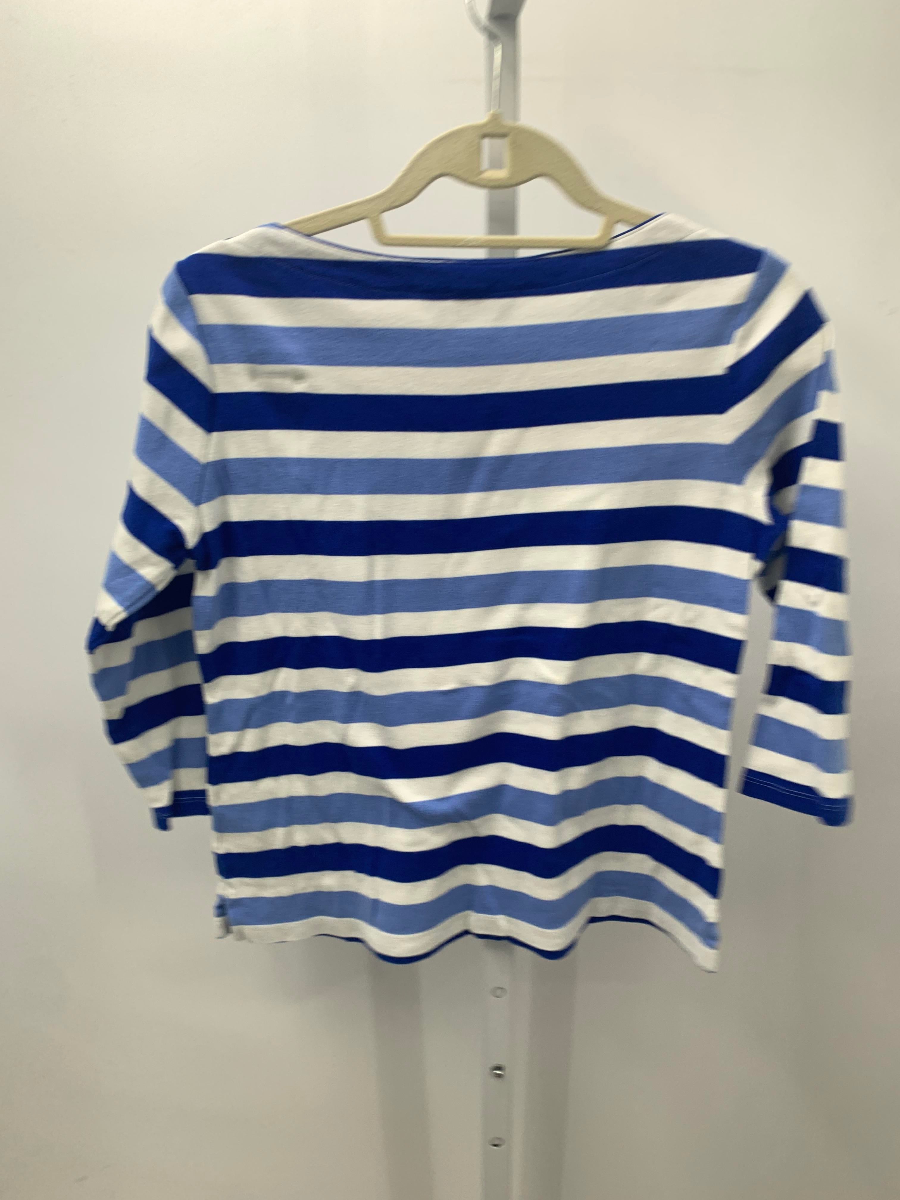 Lands End Size Small Misses 3/4 Sleeve Shirt