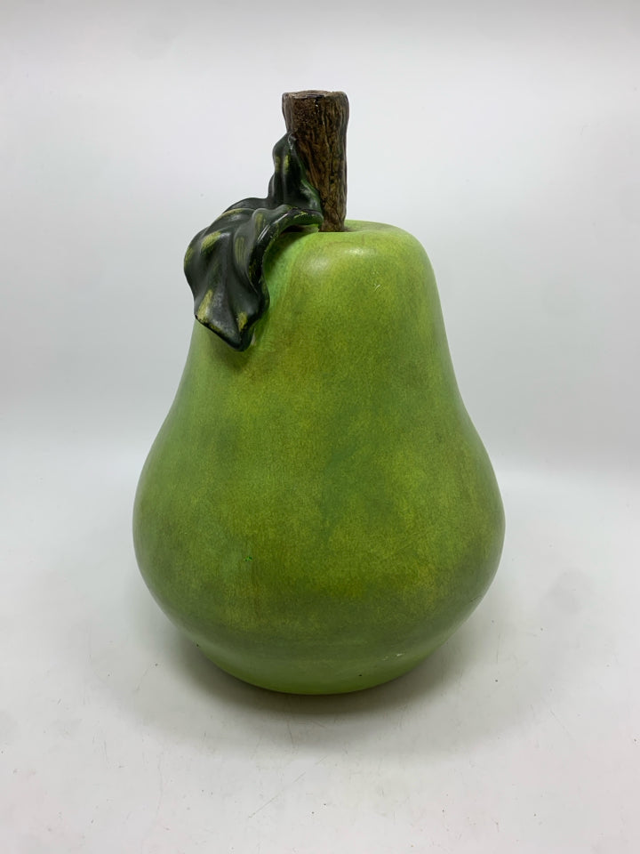 LARGE RESIN PEAR DECOR.