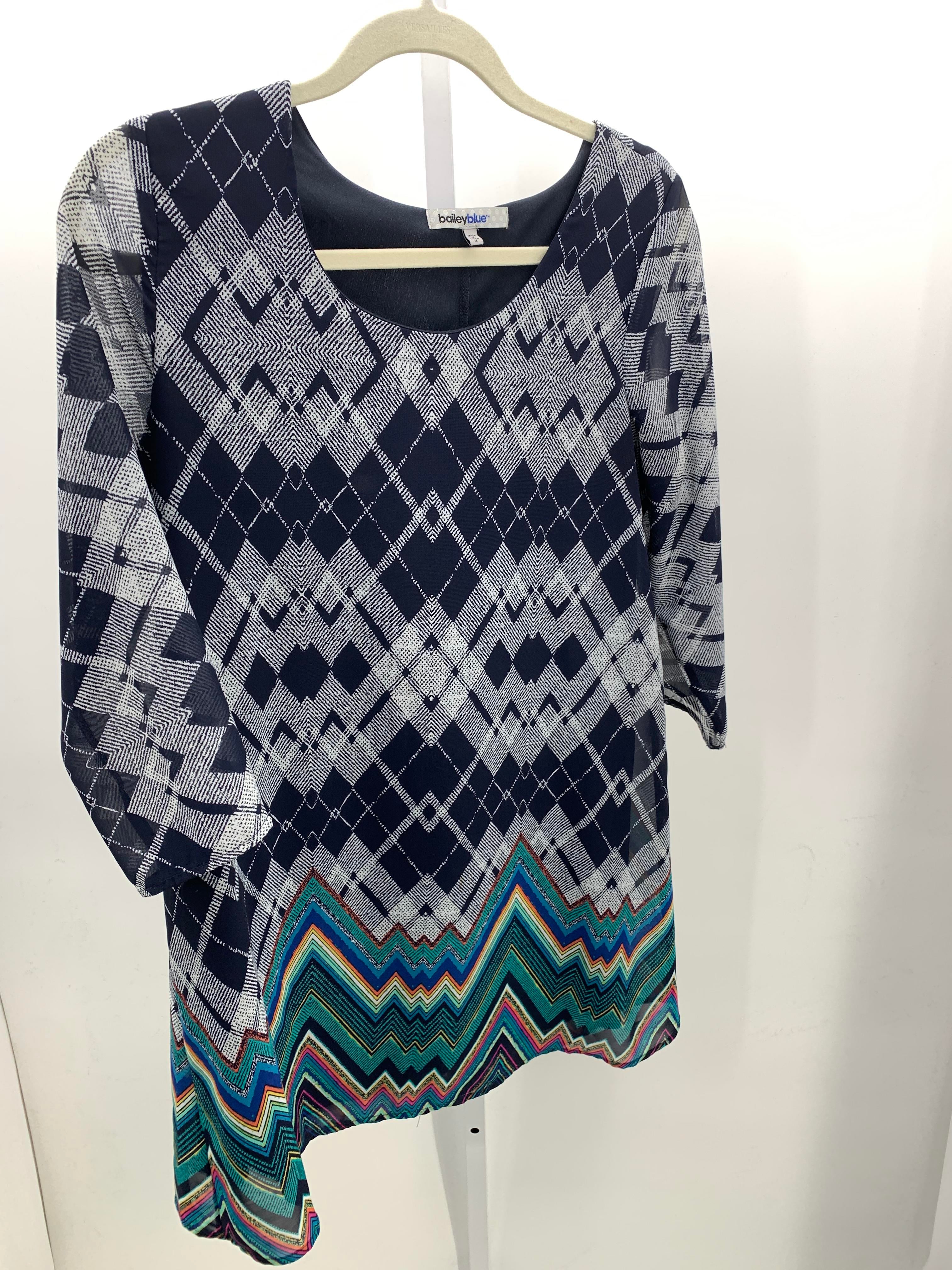 bailey blue Size Medium Misses 3/4 Sleeve Dress