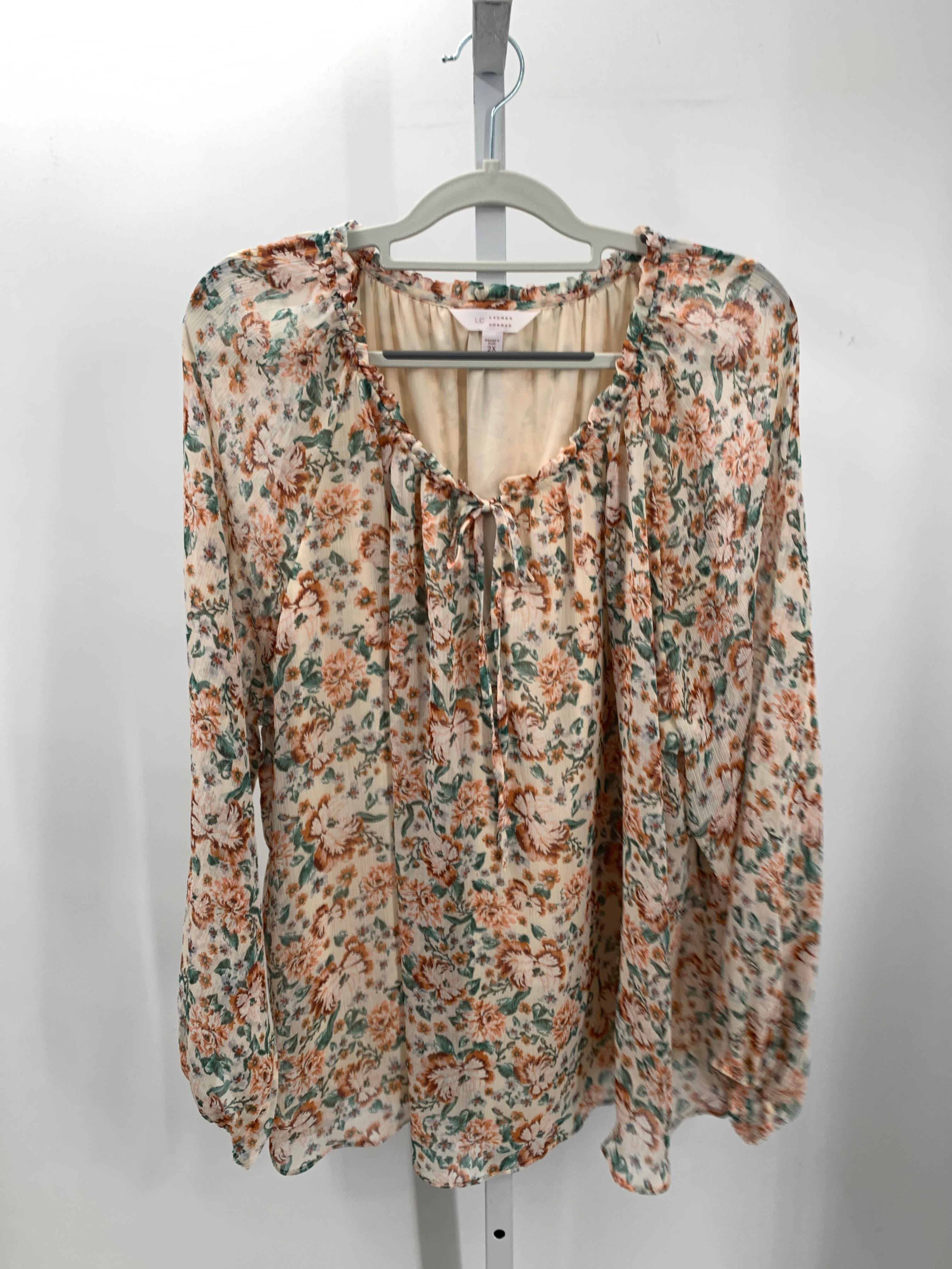 Lauren Conrad Size 2X Womens Long Sleeve Shirt