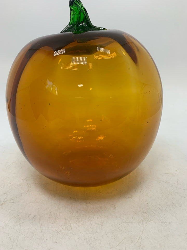 AMBER GLASS PUMPKIN.