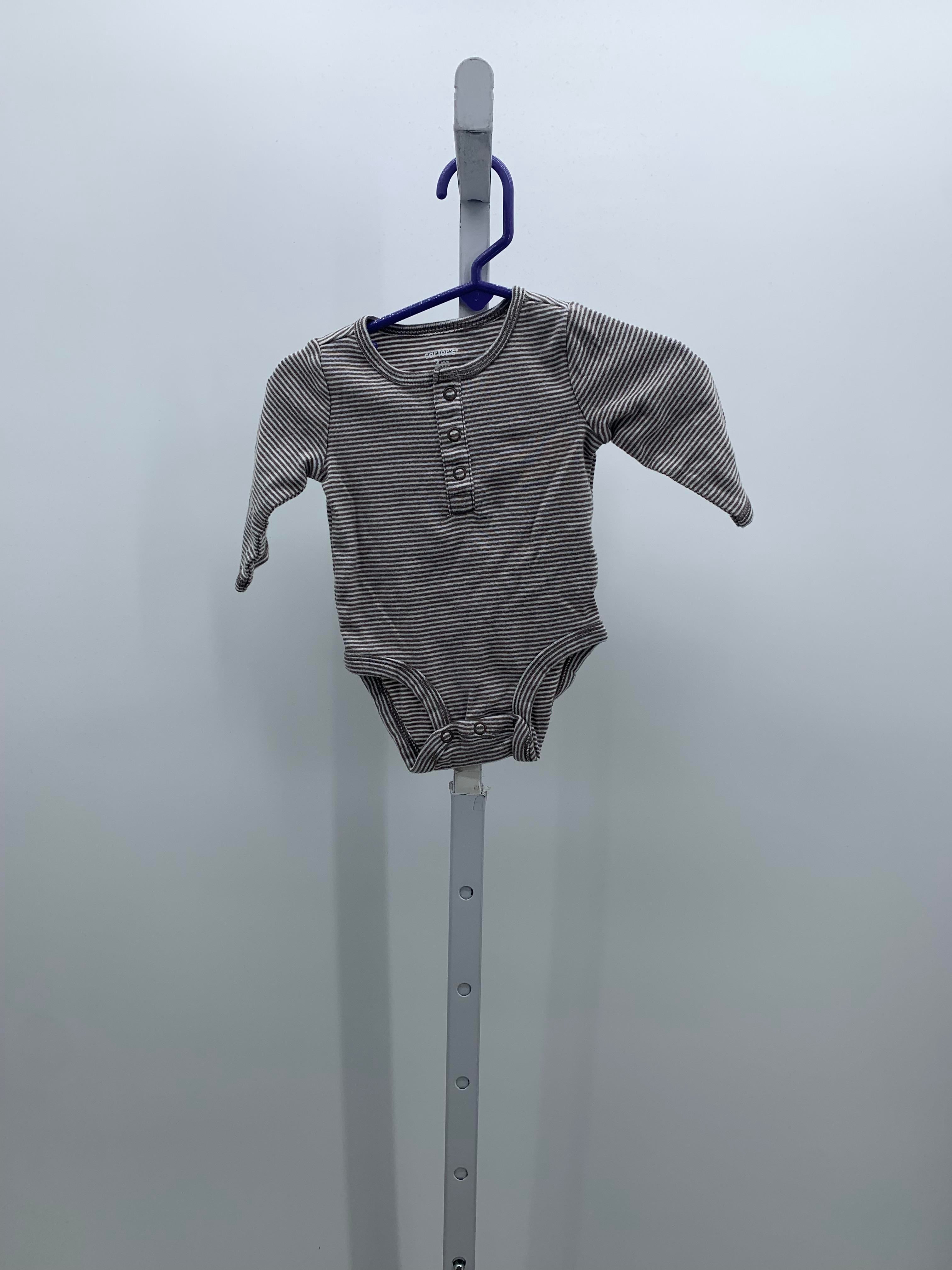 BROWN/ WHITE STRIPE HENLEY BODYSUIT