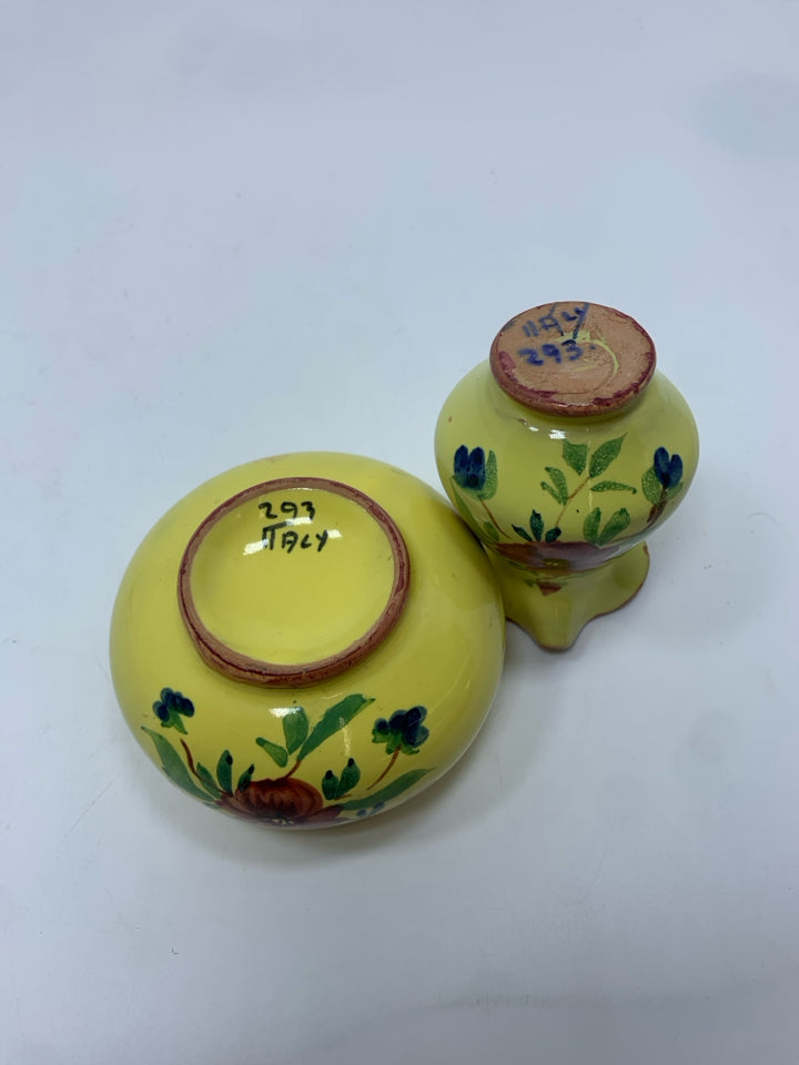ITALIAN FLORAL MINIATURE PITCHER & BASIN.