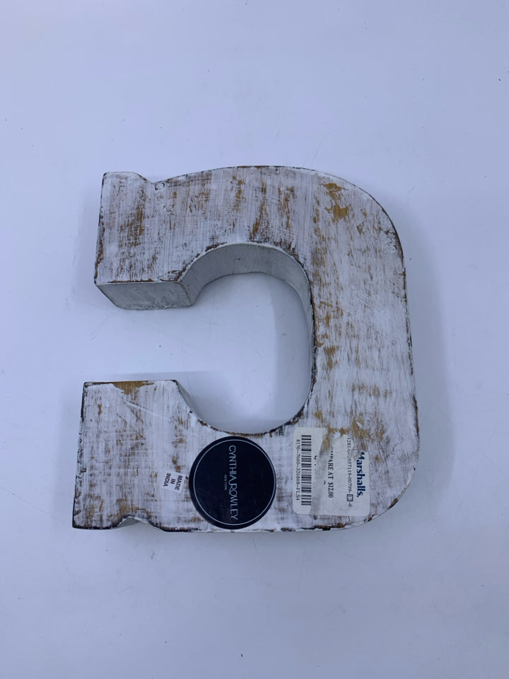 WHITE WASHED MONOGRAM C.