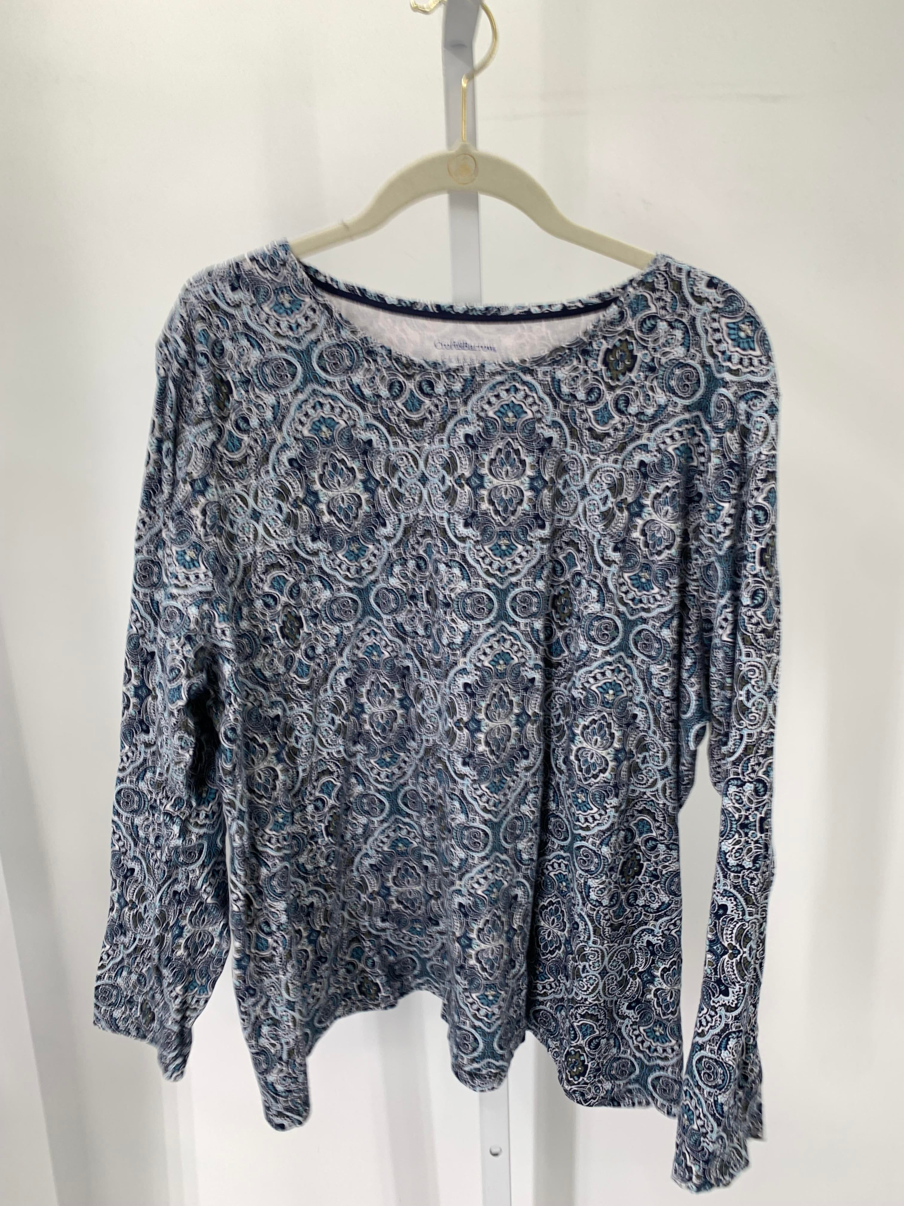 Croft & Barrow Size 2X Womens Long Sleeve Shirt