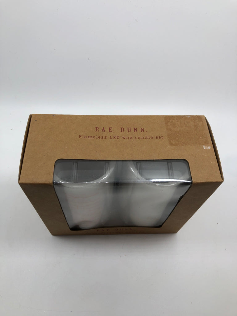 NAUGHTY/ NICE 2PC RAE DUNN CANDLE SET- IN BOX