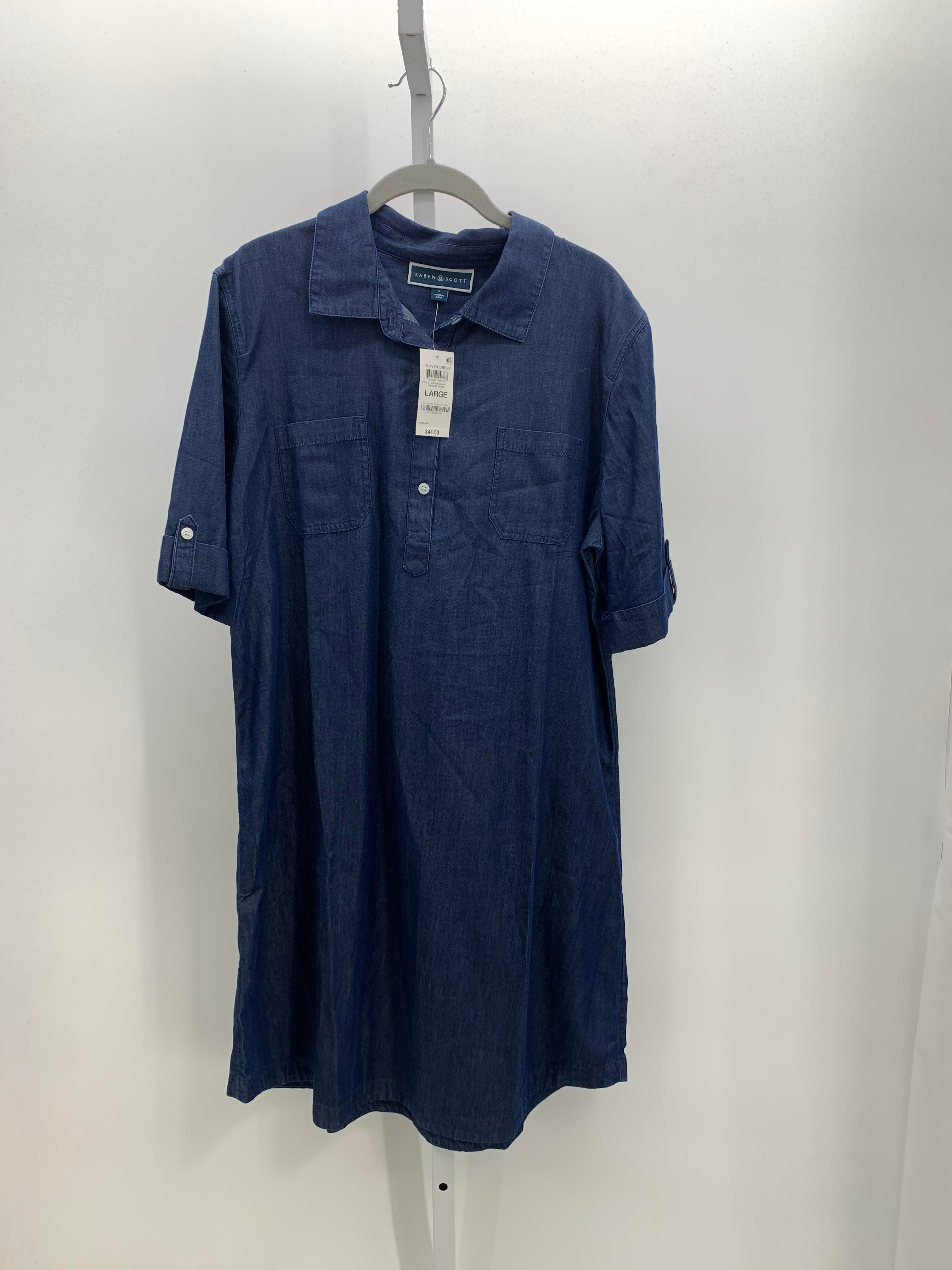 Karen Scott Size Large Misses Short Sleeve Dress