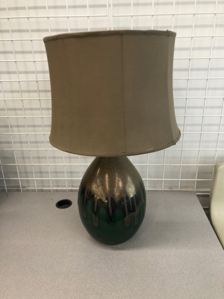 RUSTIC TEAL LAMP.