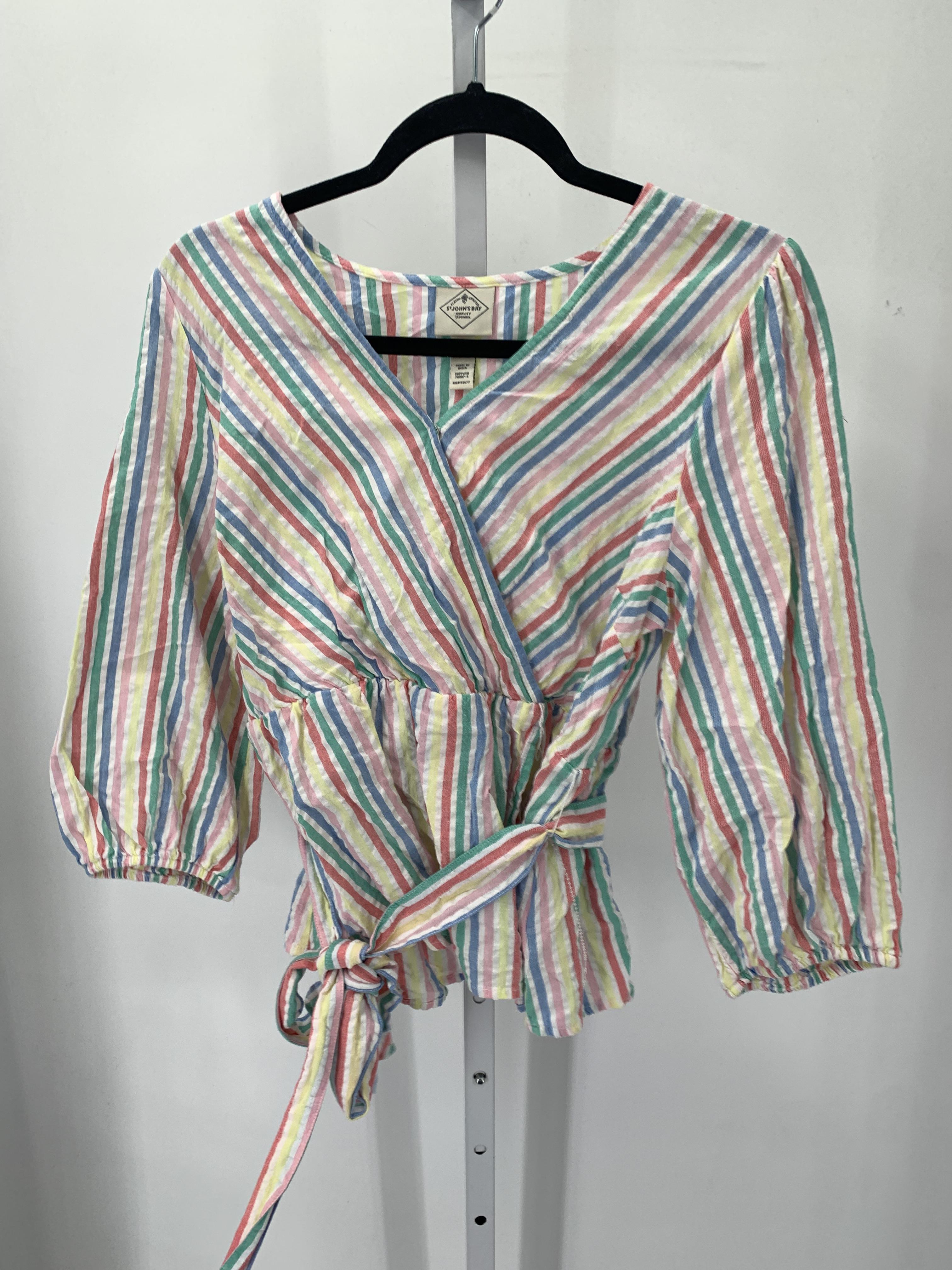 St. Johns Bay Size Small Petite Petite 3/4 Sleeve Shirt