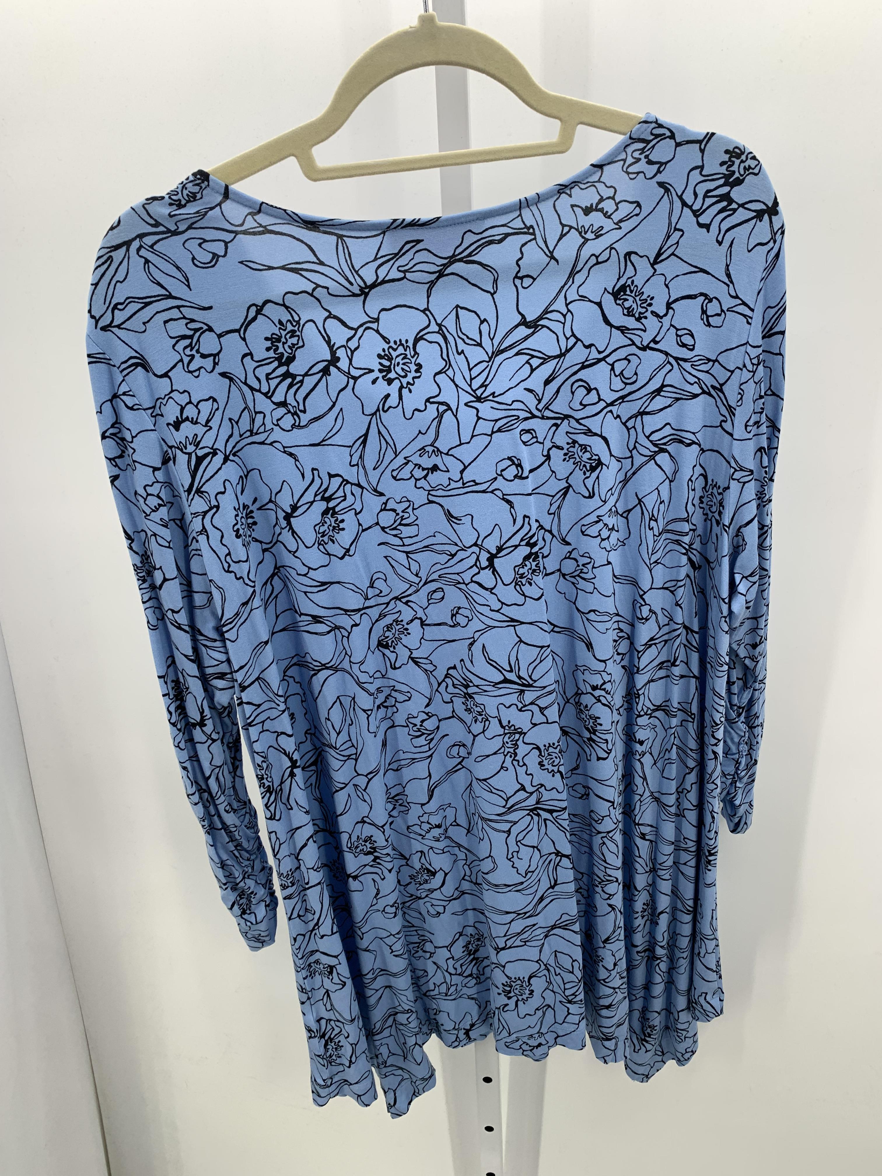 philosophy Size 1X Womens 3/4 Sleeve Shirt