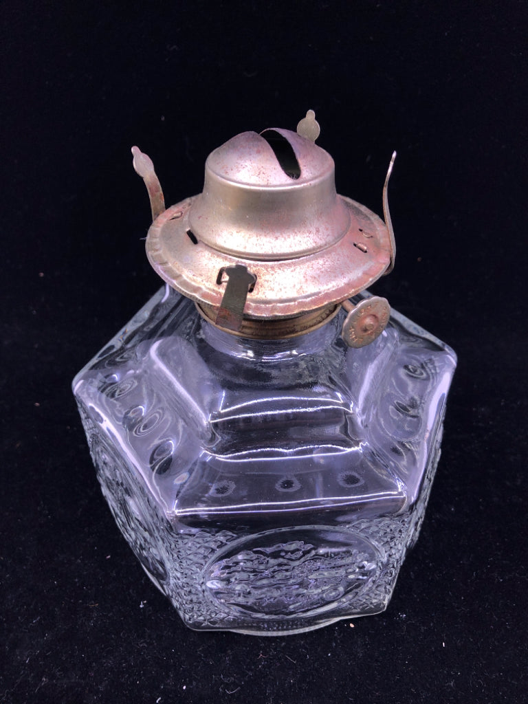 VTG HEXAGON OIL LAMP.