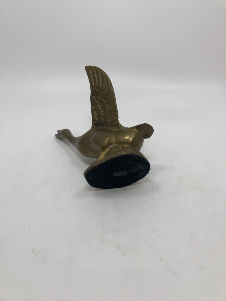 BRASS GOOSE FIGURINE.