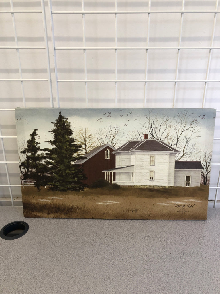 SPRING THAW CANVAS FARM WALL DECOR.