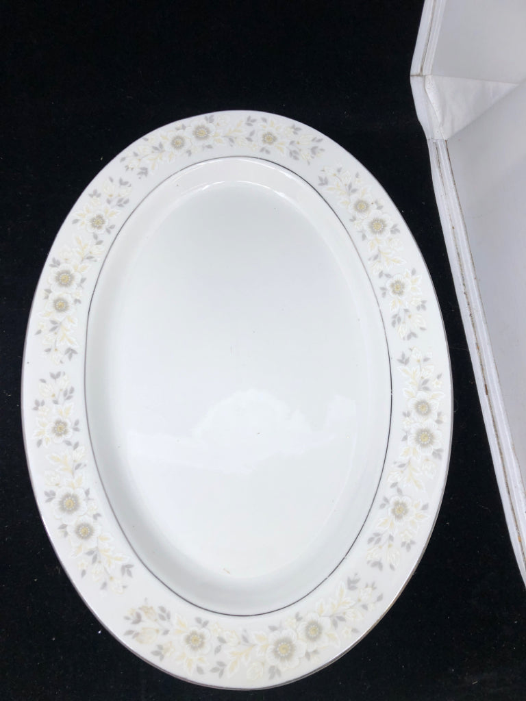 OVAL ANTIBES CHINA FLORAL SERVING PLATTER.