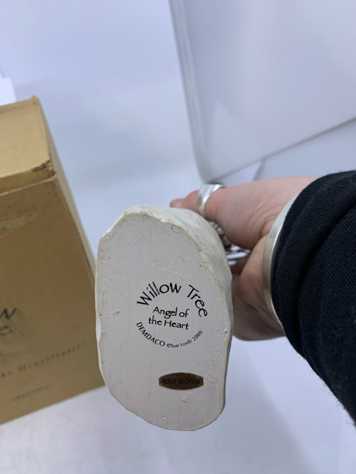 NIB ANGEL OF HEART DARK HAIR HOLDING HEART.