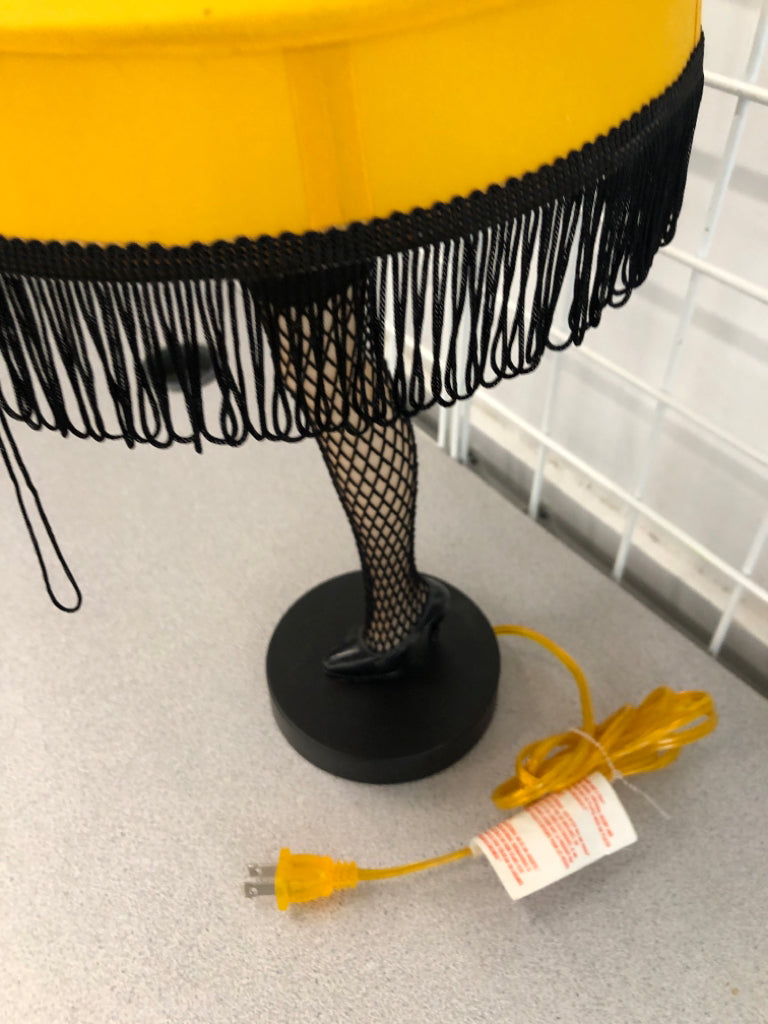 YELLOW LEG LAMP.