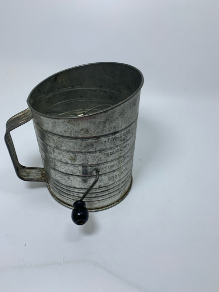 VTG BROMWELL'S GALVANIZED SIFTER.