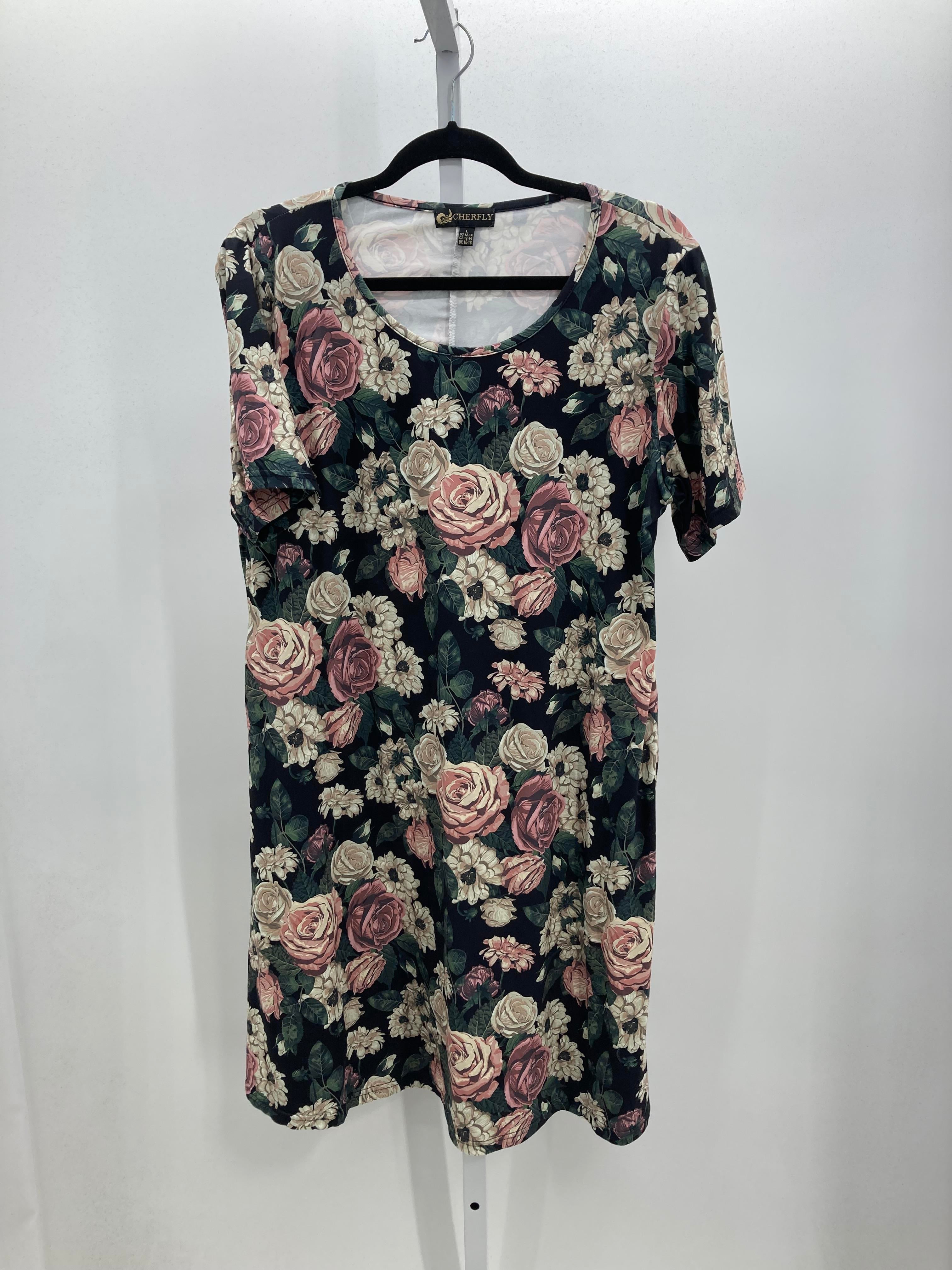 Size Large Misses Short Sleeve Dress