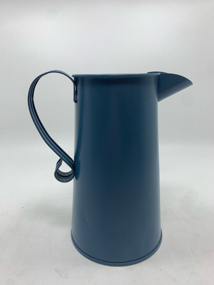 BLUE TIN TOMATO PITCHER.