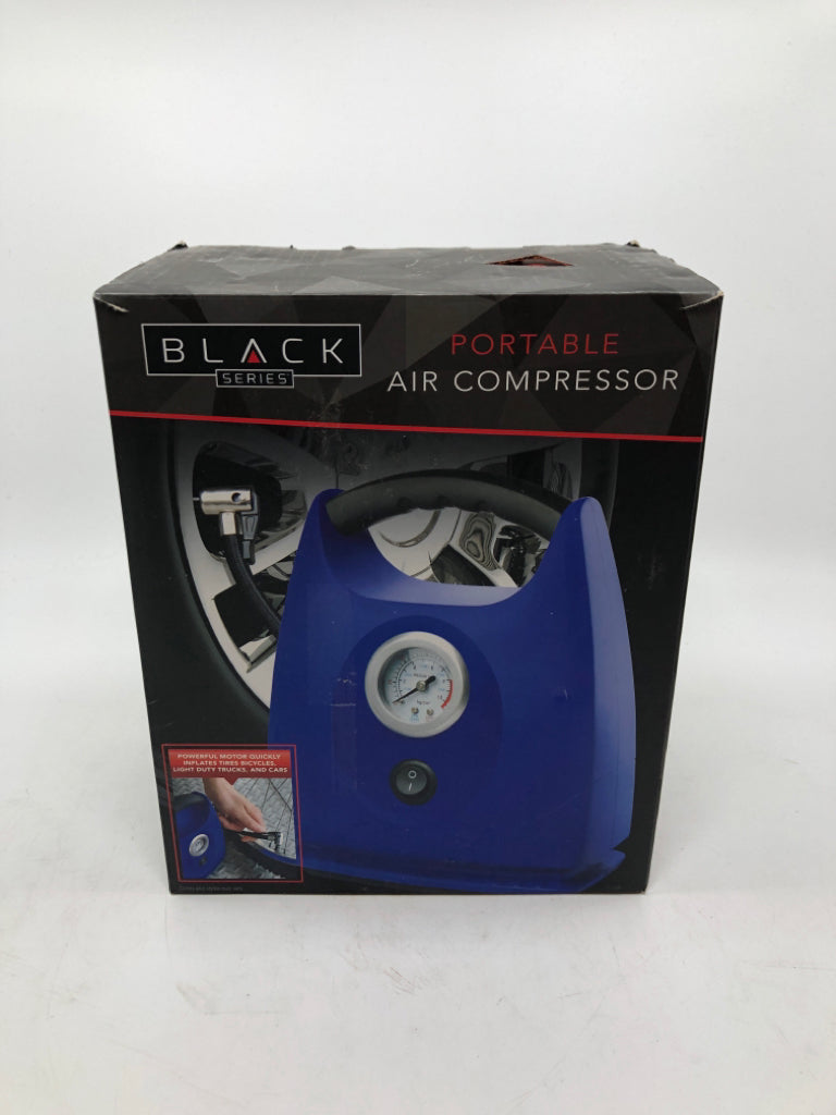 NIB BLACK PORTABLE AIR COMPRESSOR.