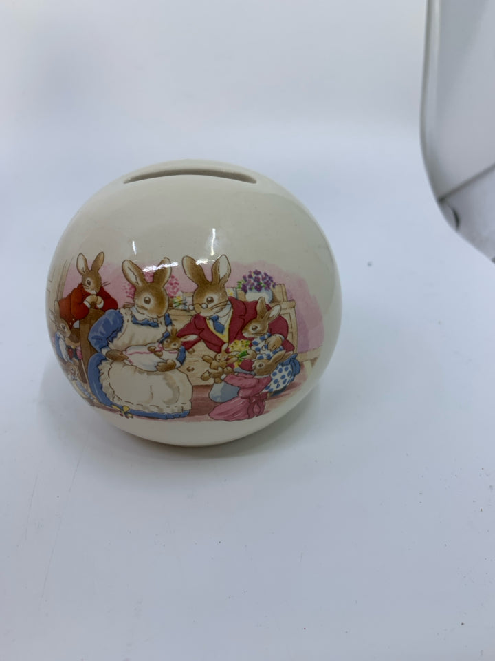 BUNNYKINS SMALL SPHERE COIN BANK NEW ARRIVAL.