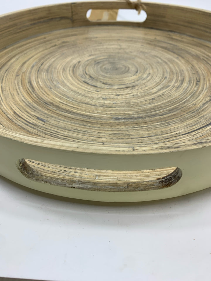 NWT WOOD-PAINTED TRAY.