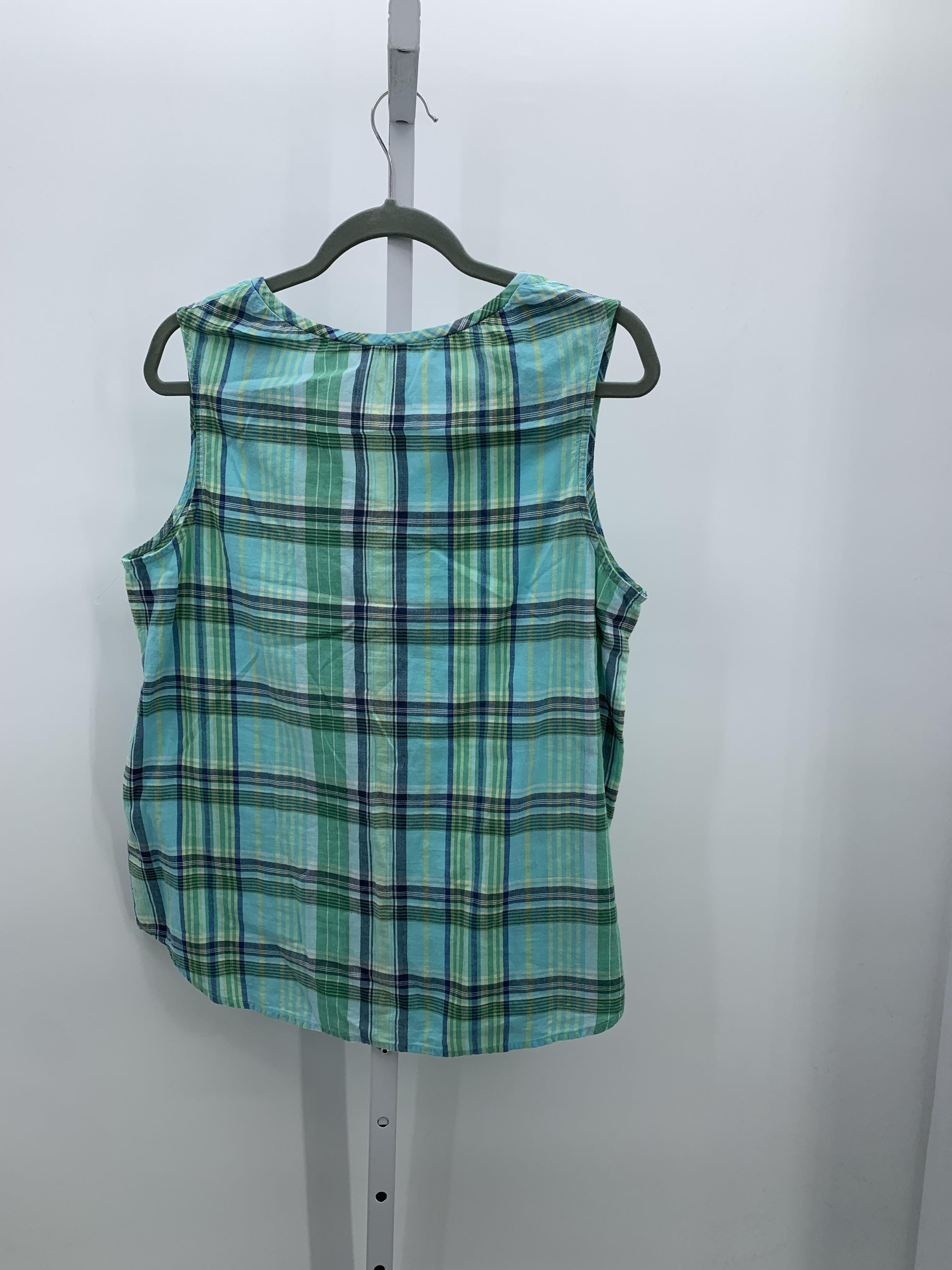 Lands End Size 12 Misses Sleeveless Shirt