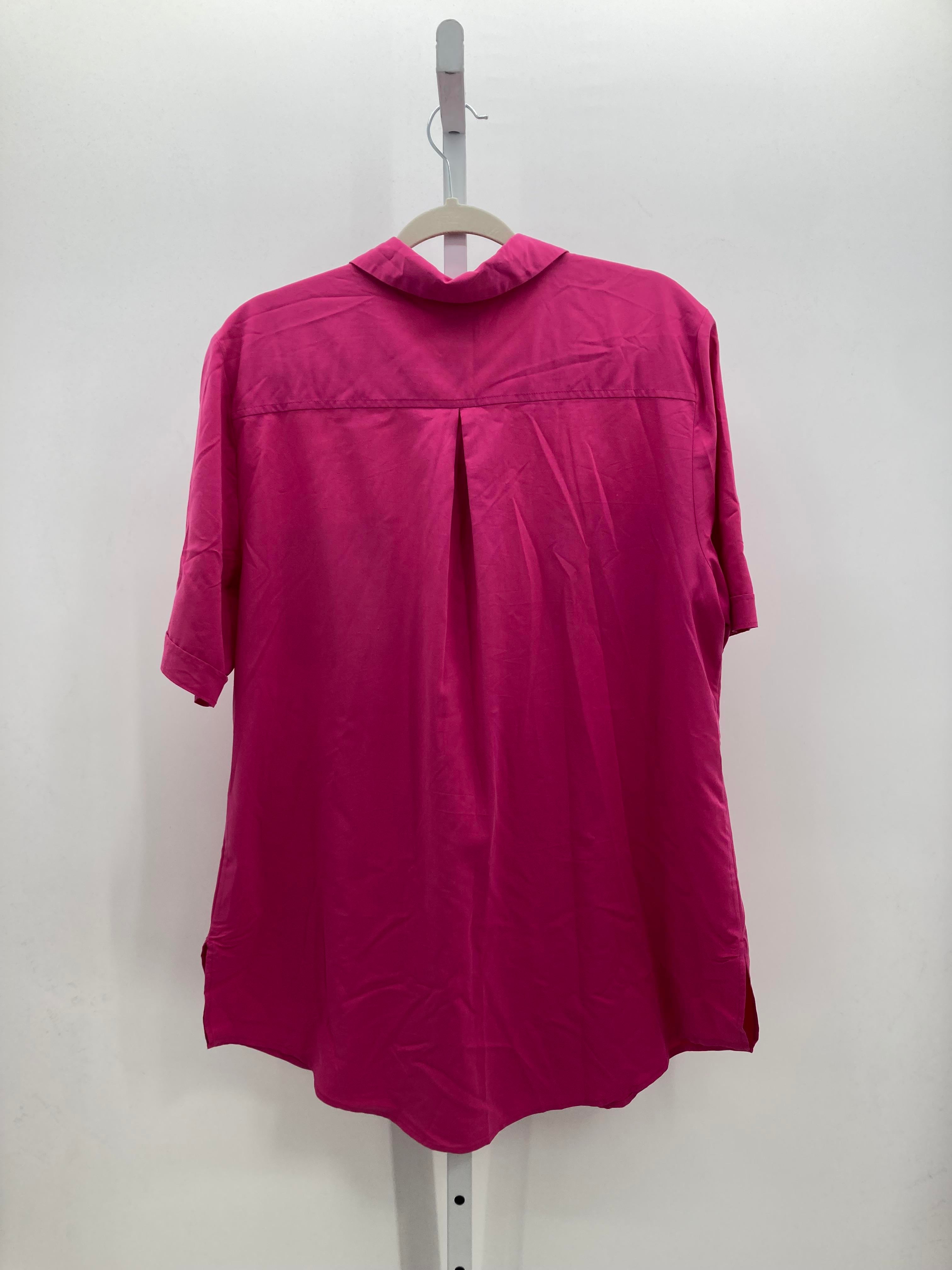 Chico's Size Large Misses Short Sleeve Shirt
